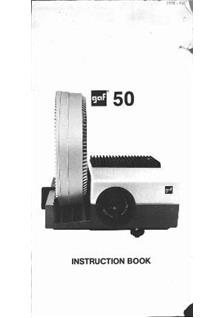 GAF 50 manual. Camera Instructions.
